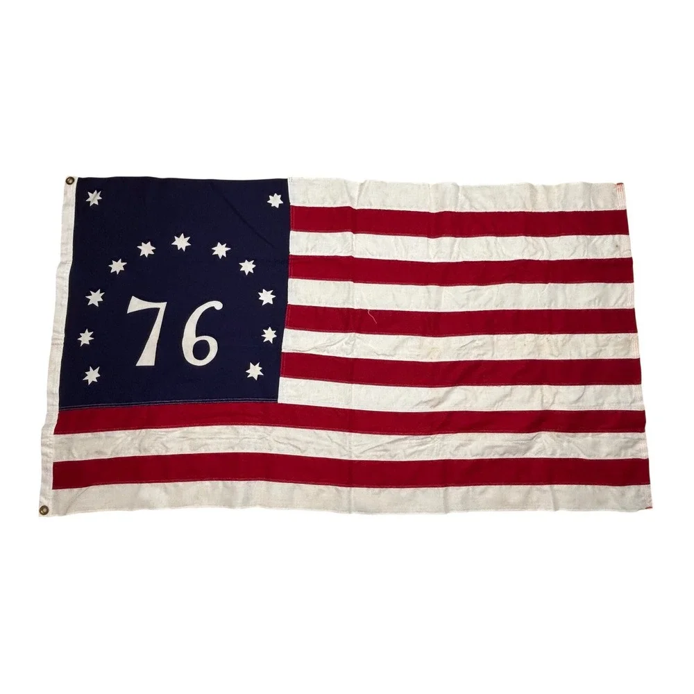 Vintage Annin 3x5 Defiance Bennington 76 Flag US Bicentennial American USA Box